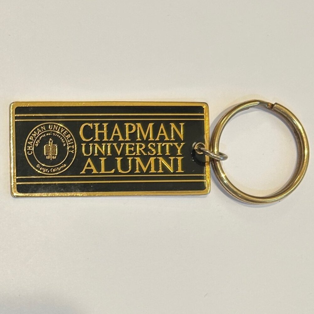 Chapman University Alumni Key Ring Keychain Gold and Black